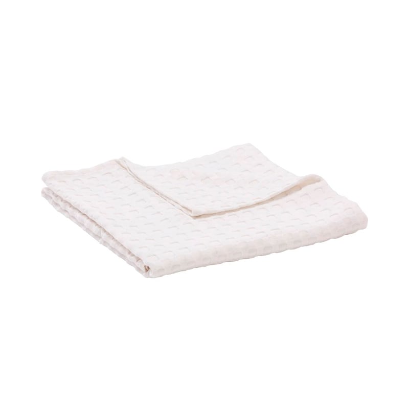 Bobbi Bamboo Cotton White Waffle Baby Blanket