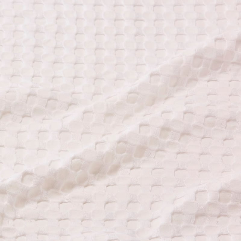 Bobbi Bamboo Cotton White Waffle Baby Blanket