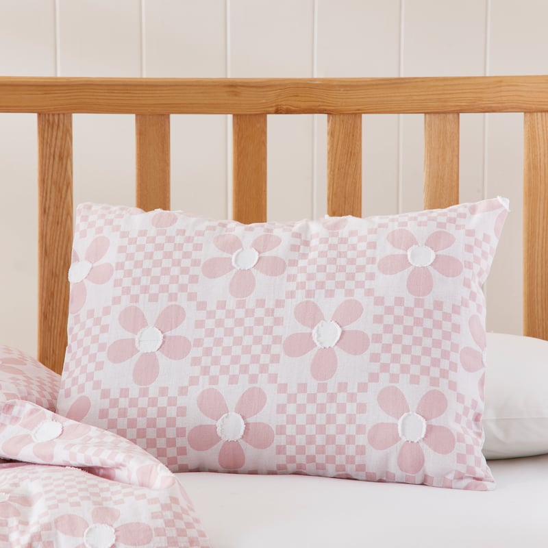Gypsy Matelasse Pink Cot Quilt Cover Set
