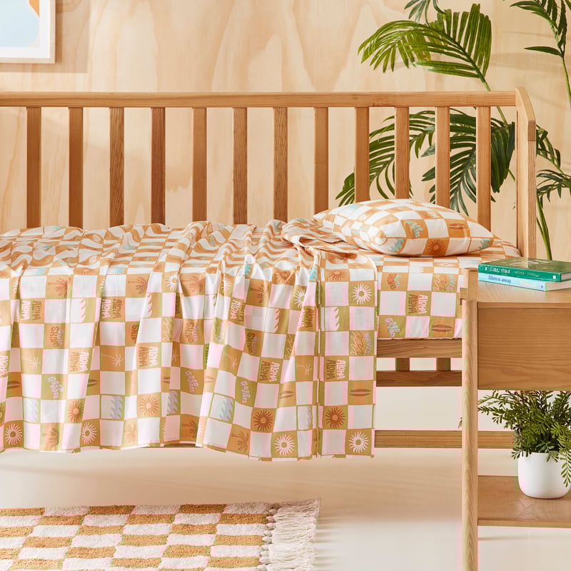 Summer Surf Sunshine Cot Sheet Set