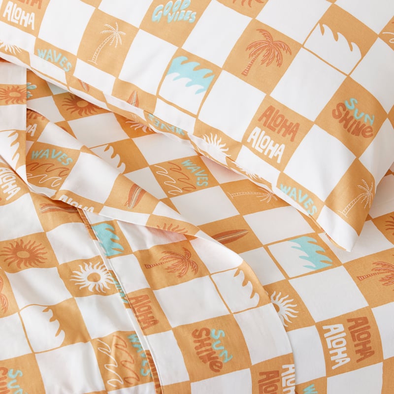 Summer Surf Sunshine Cot Sheet Set