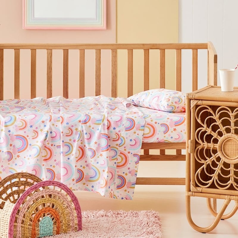 Rainbow Burst Multi Cot Sheet Set