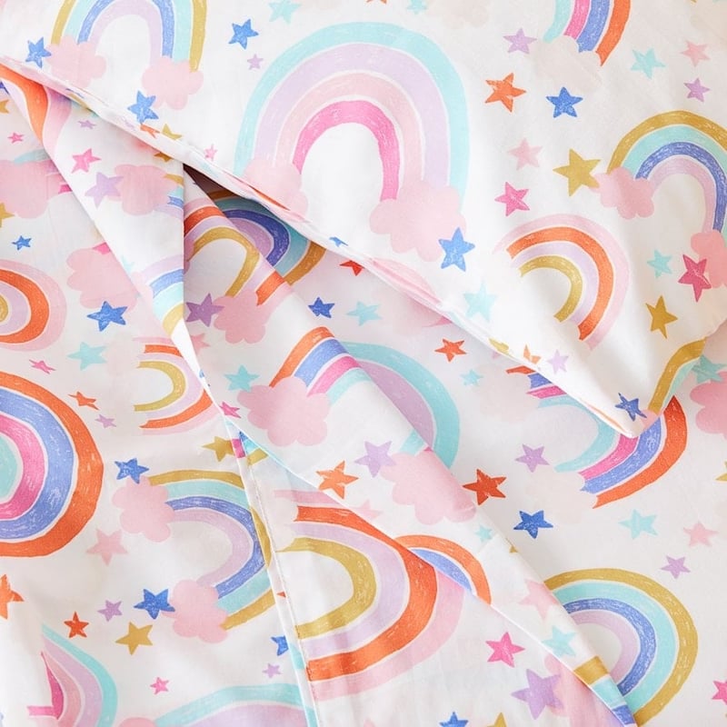 Rainbow Burst Multi Cot Sheet Set