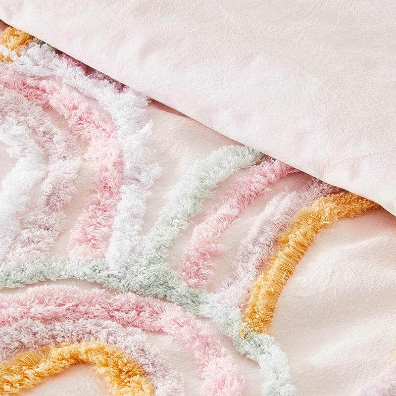 Rosie Rainbow Tufted Cot Quilt Cover Set