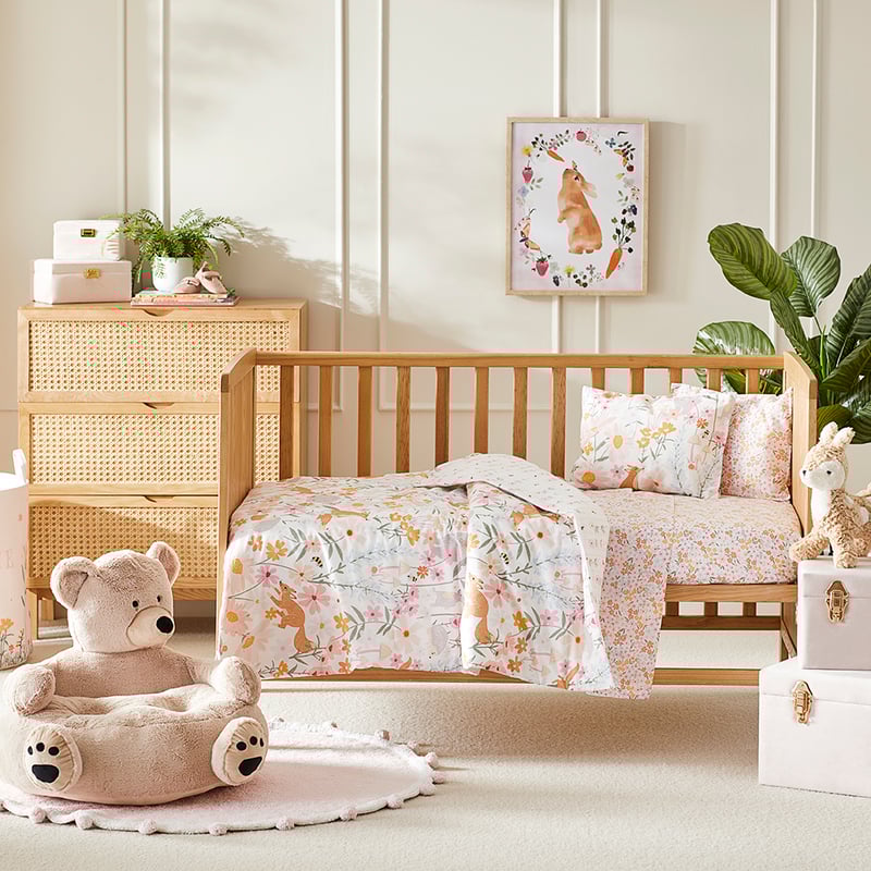 Blossom Meadow Cot Quilt Cover Set