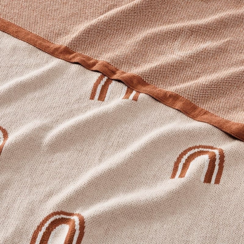 Rainbow Natural Organic Cotton Novelty Baby Blanket