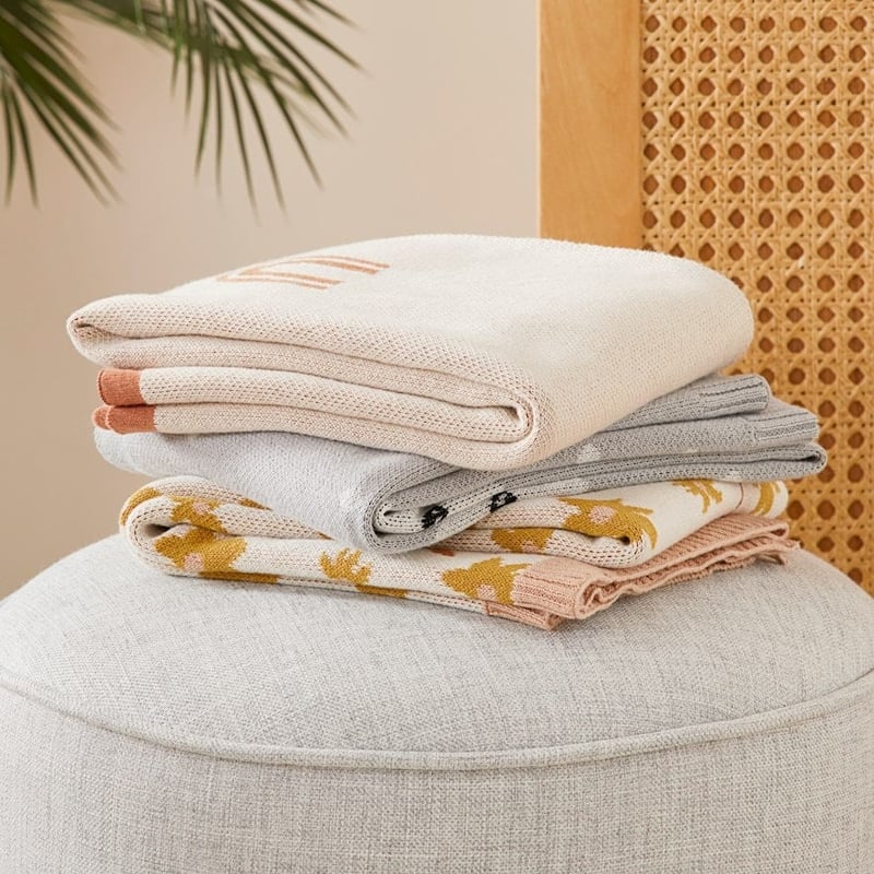 Rainbow Natural Organic Cotton Novelty Baby Blanket