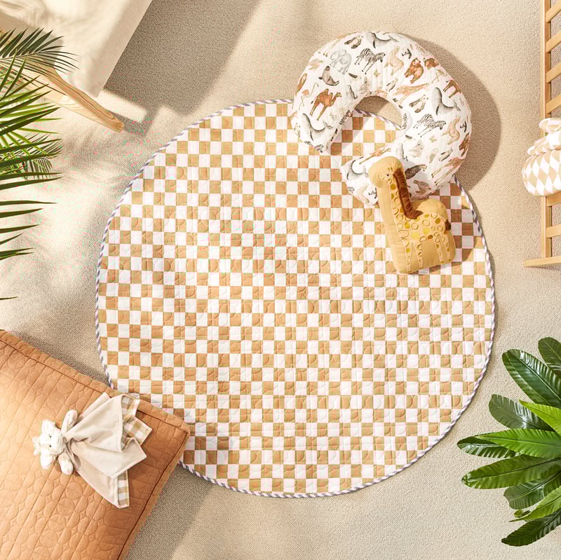 Encyclopedia Animals Jersey Quilted Play Mat