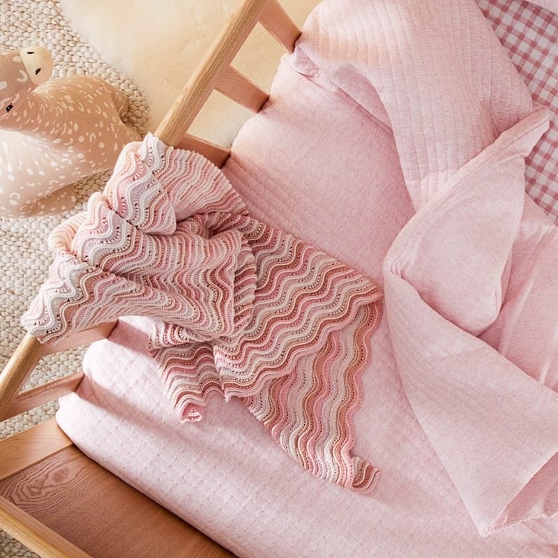 Desert Sunrise Ripple Organic Cotton Baby Blanket