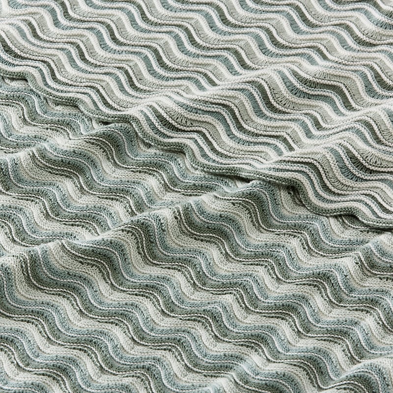 Organic Cotton Ripple Seafoam Baby Blanket