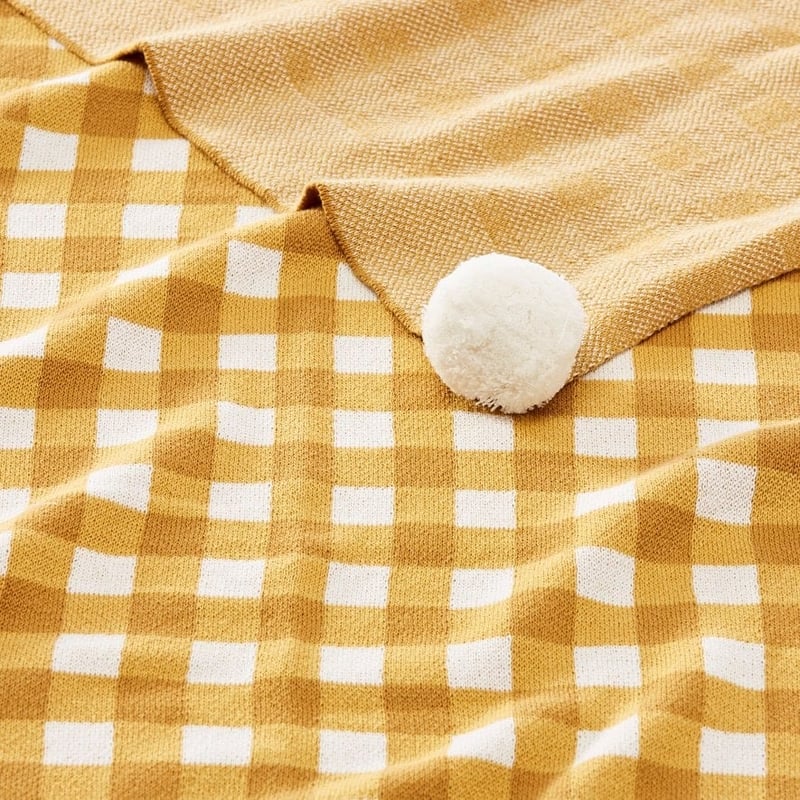 Gingham Mustard Blanket