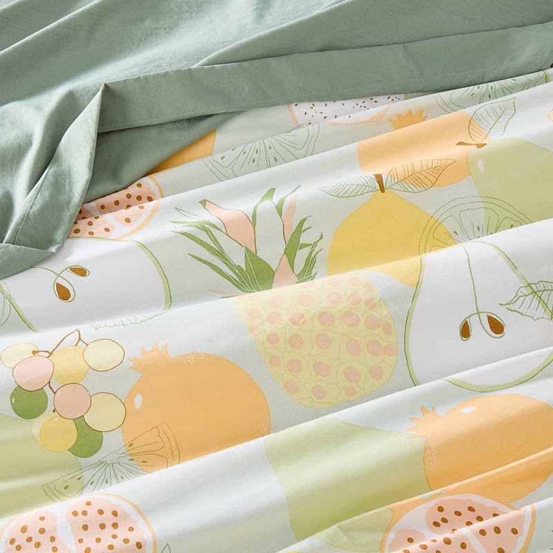Fruit Salad Blue Quilt Cover Set
