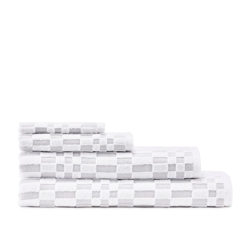 Boston White Check Towel Range