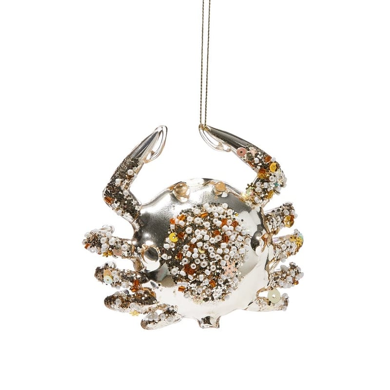 Vintage Gold Crab Glass Decoration