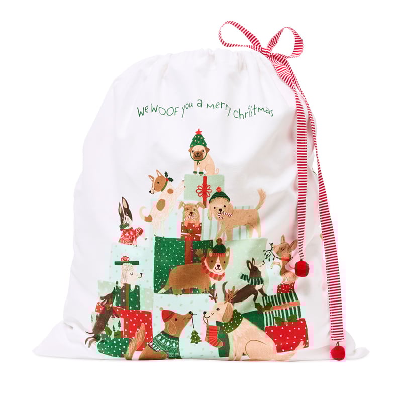 Holiday Hounds Festive Santa Sack