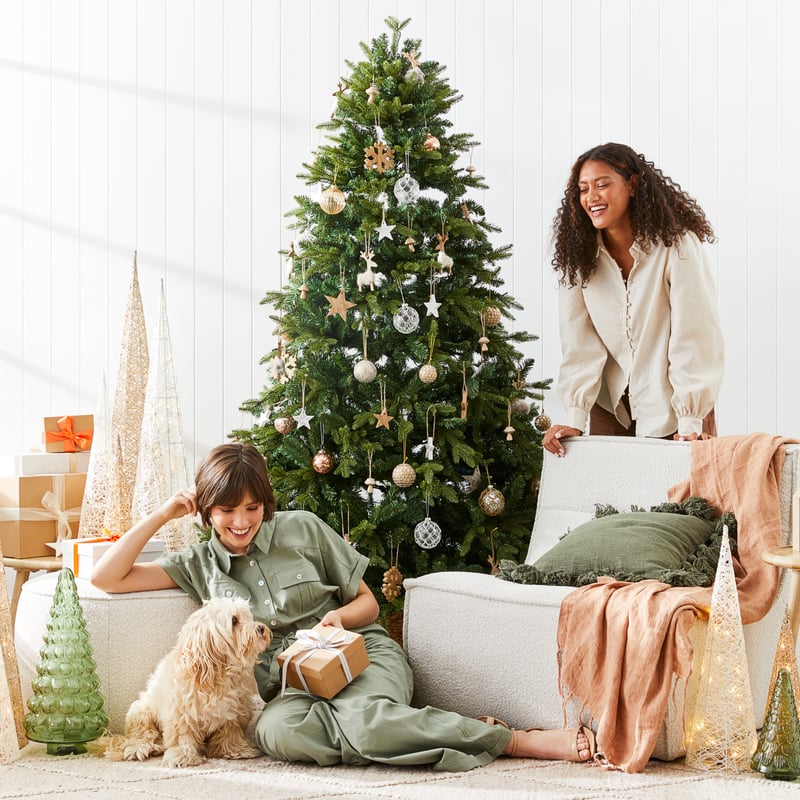 Glass Decorative Large Green Christmas Tree