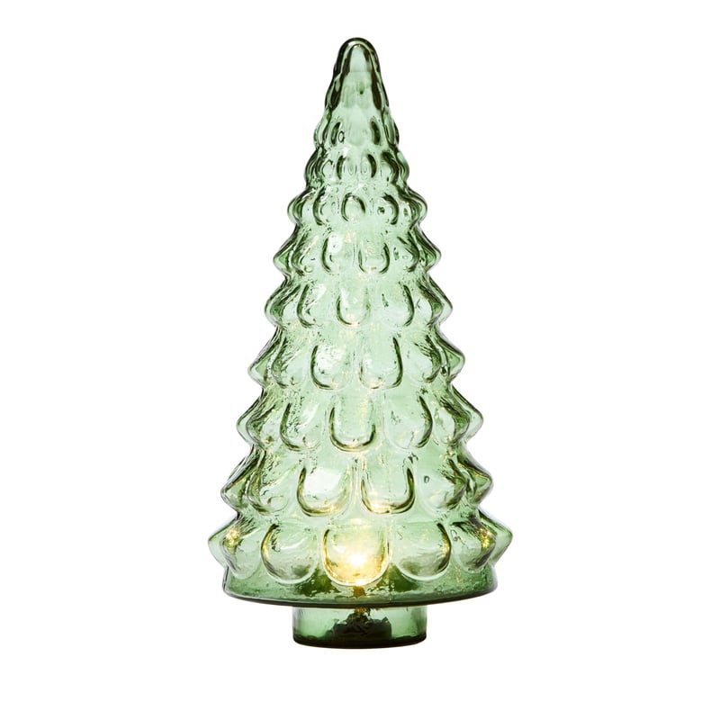 Glass Decorative Small Deep Green Christmas Tree