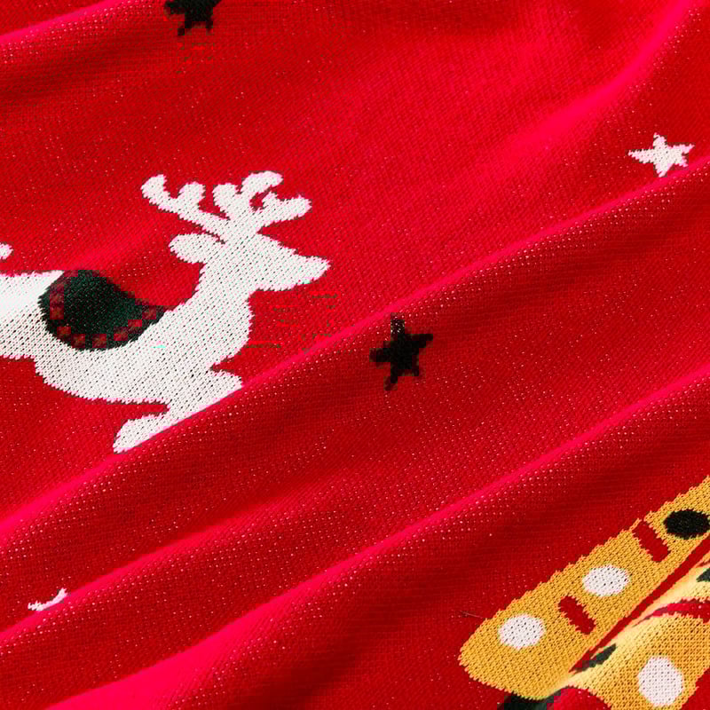 Festive Red Knitted Throw