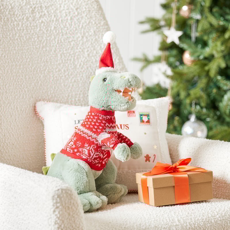 Dino Claus Green Festive Friends