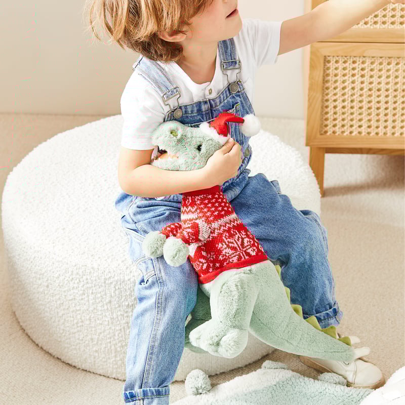 Dino Claus Green Festive Friends