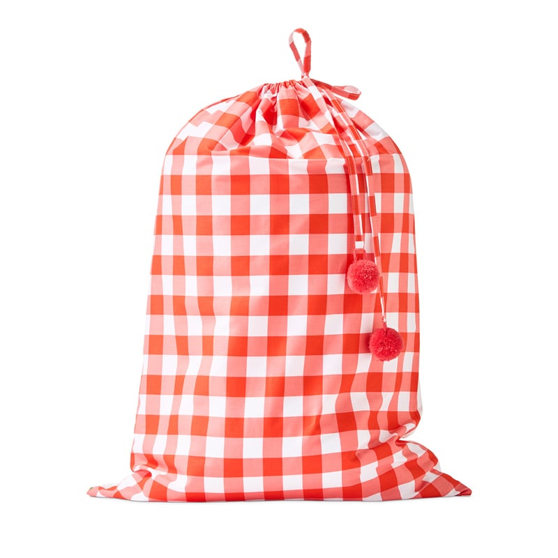 Santa Please Stop Here White Christmas Santa Sack