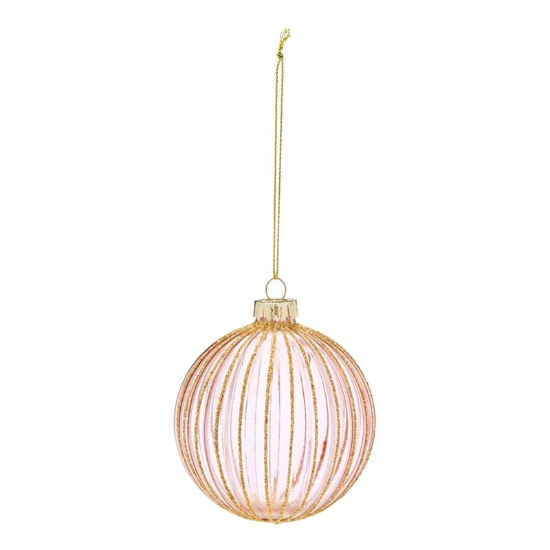 Ribbed Lantern Champagne Bauble