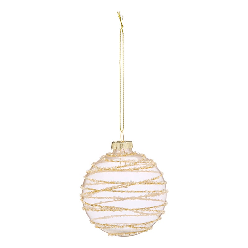 Lace Champagne Stripes Bauble