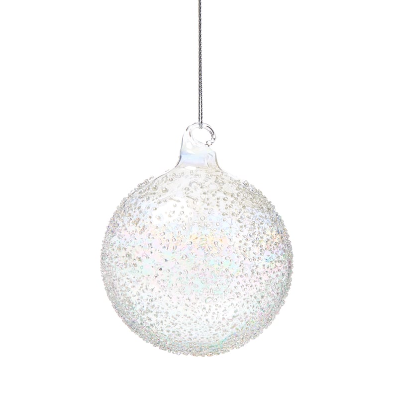 Rainbow Clear Glass Bauble