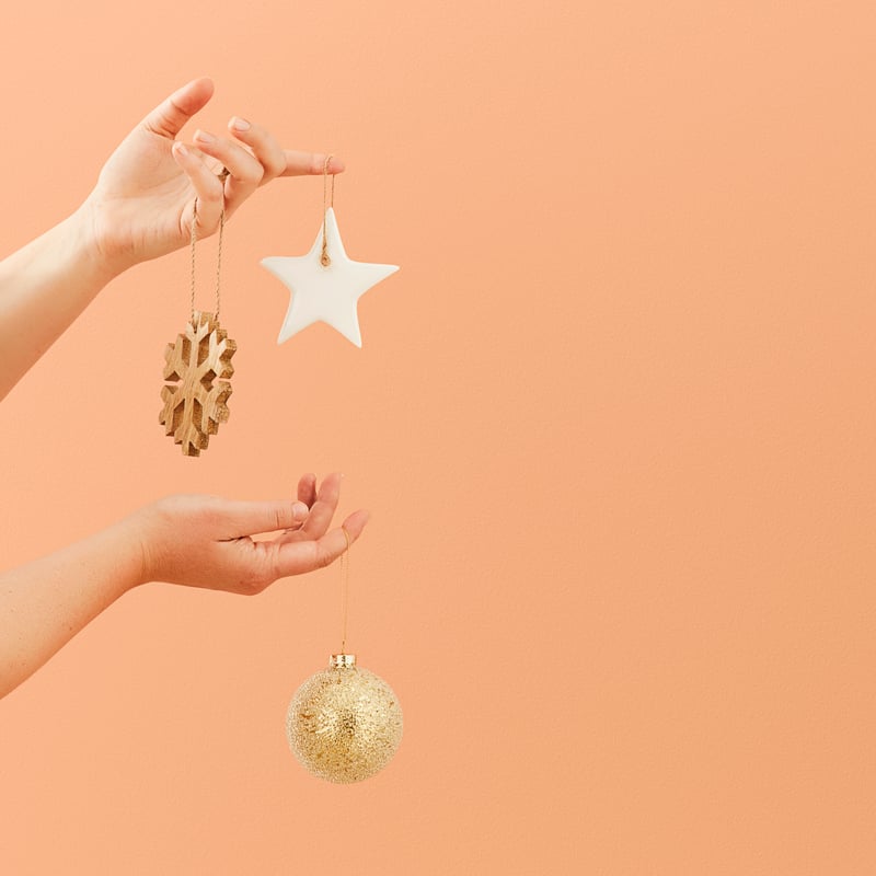 Glass Effect Gold Bauble