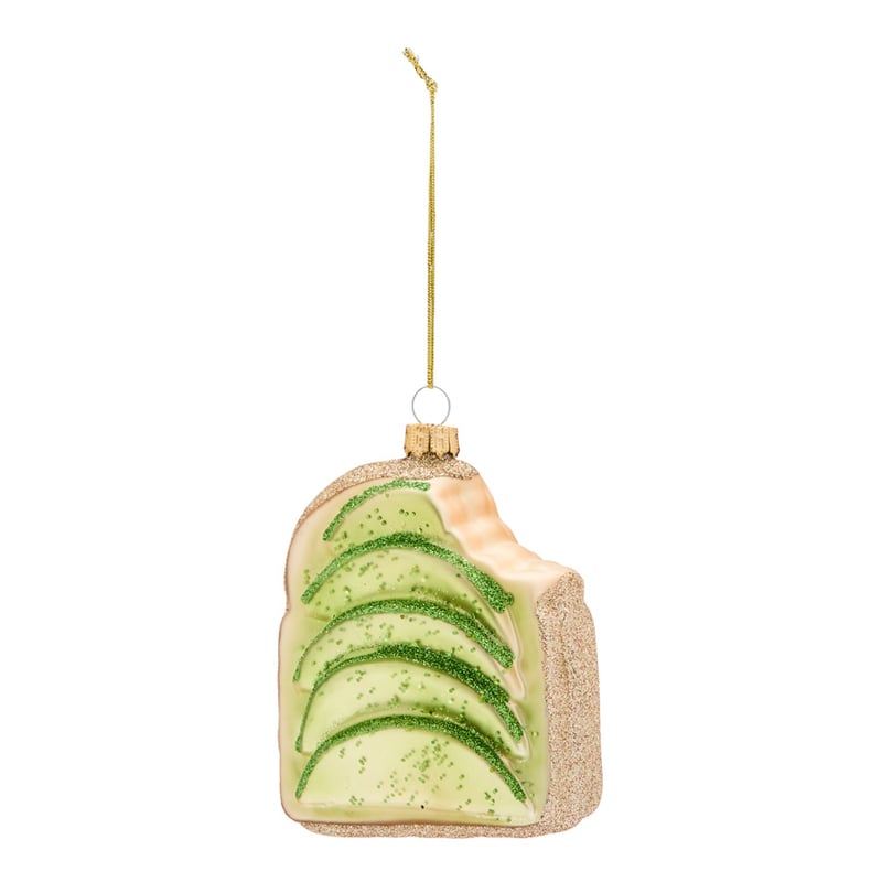 Vintage Avocado Toast Glass Decoration