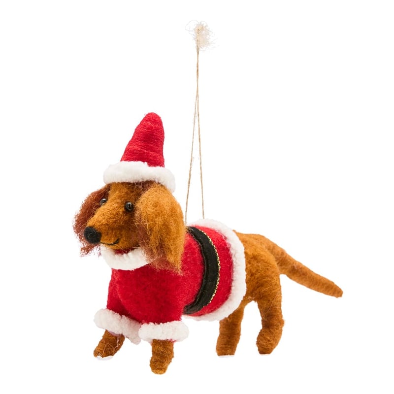 Brown & Red Dachshund Festive Felted Friends