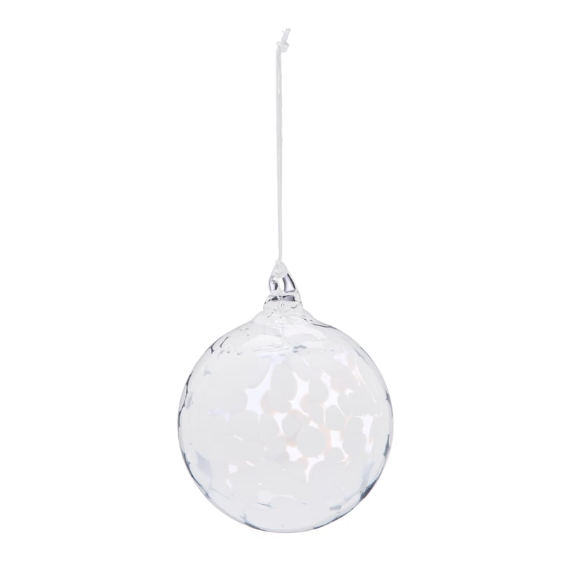 Bloom White & Clear Bauble