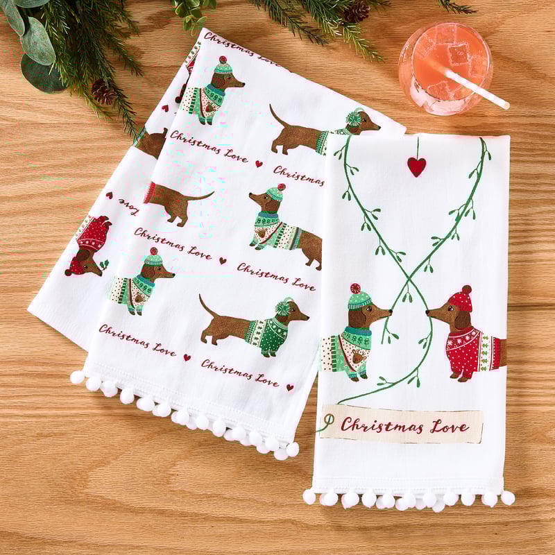 Christmas Love Christmas Tea Towels 2 Pack