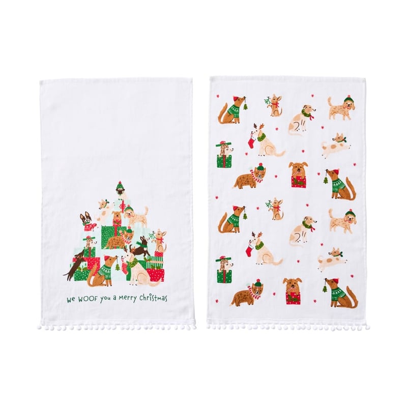 Holiday Hounds Christmas Tea Towels 2 Pack