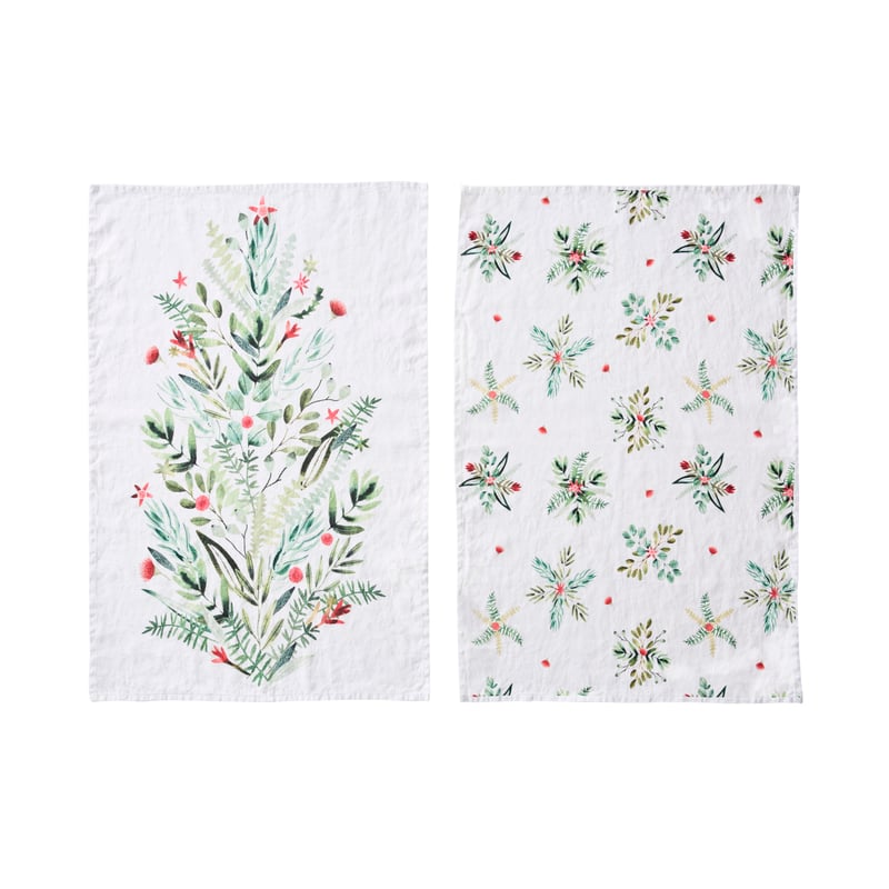 Botanical Christmas Tea Towels 2 Pack