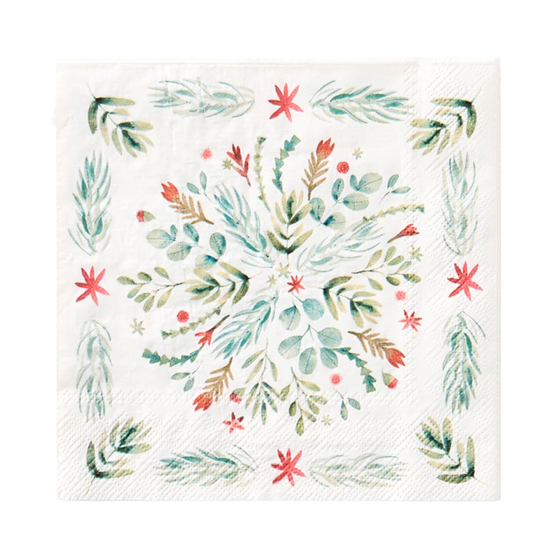 Botanical Festive Paper Napkins 20 Pack