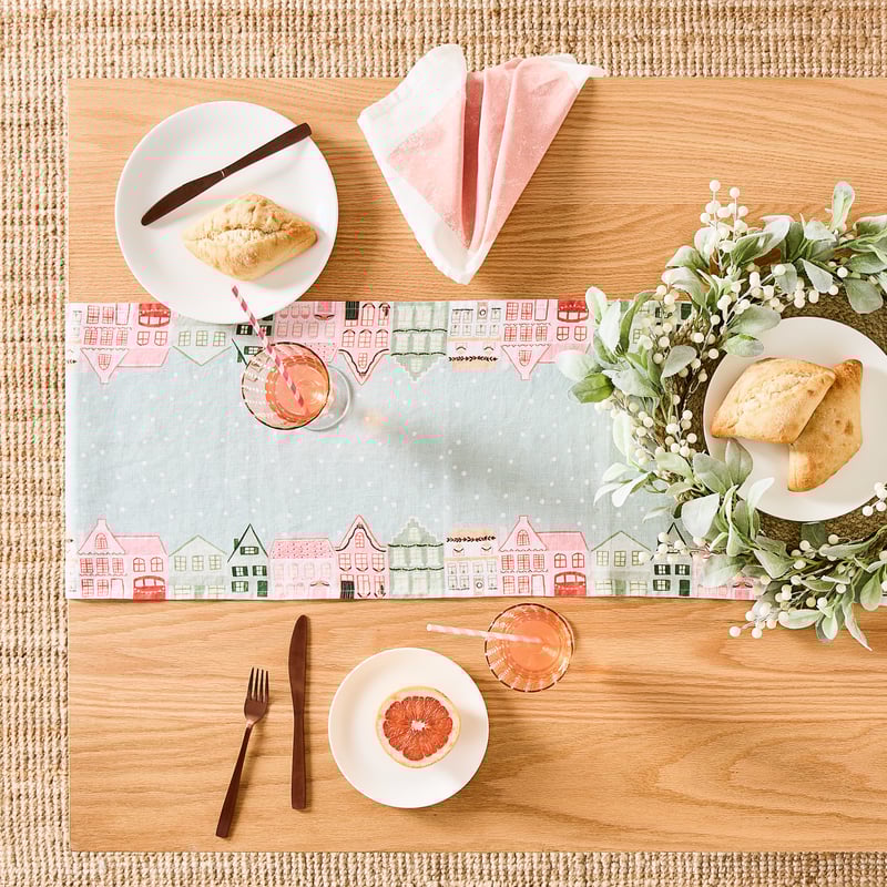 Houses Festive Table Runner