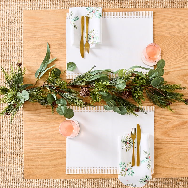 White & Gold Festive Placemats 2 Pack