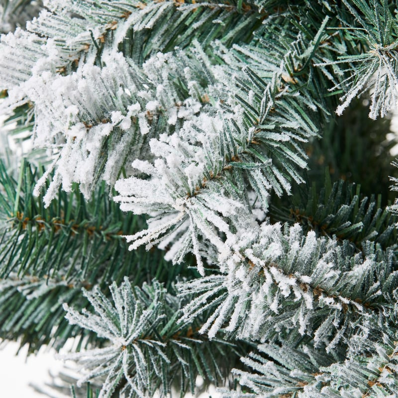 White & Green Winter Christmas Tree 7ft