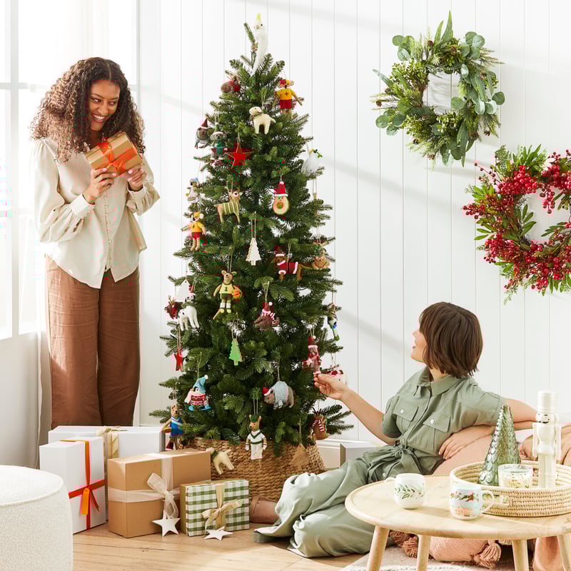 LED Green Narrow Nordic Christmas Tree 6ft