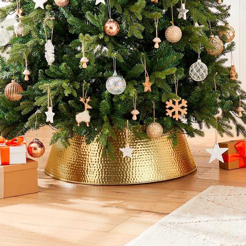 Gold Metal Christmas Tree Skirt