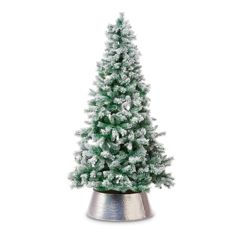 Silver Metal Christmas Tree Skirt