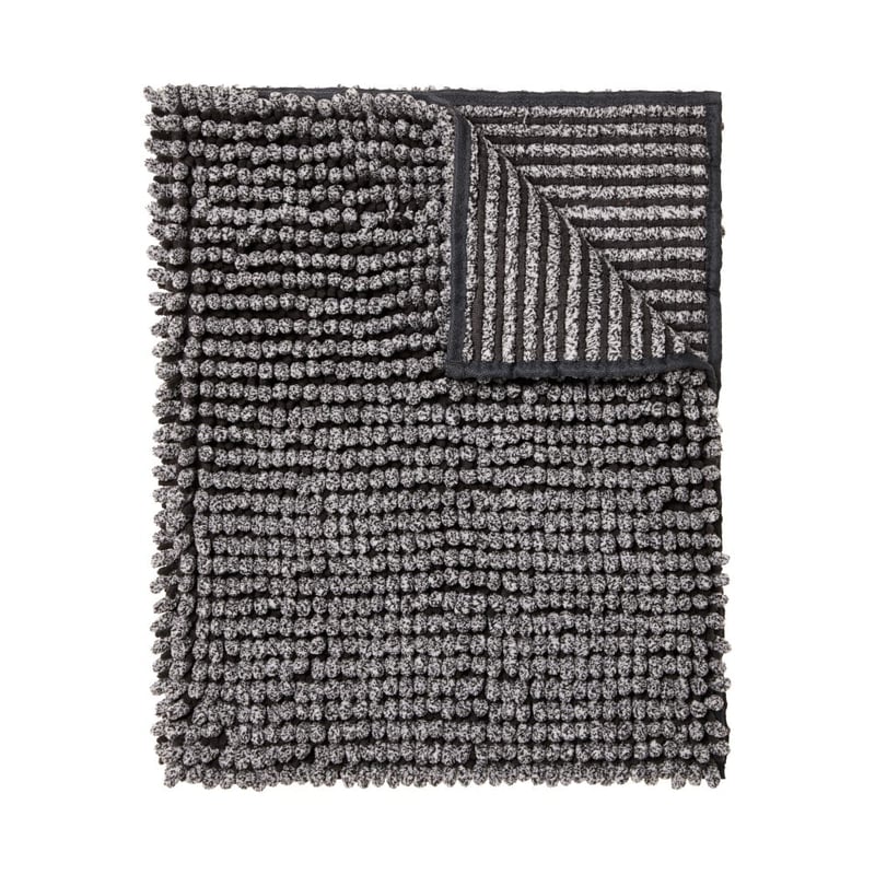 Microplush Graphite Marle Bobble Bath Mat