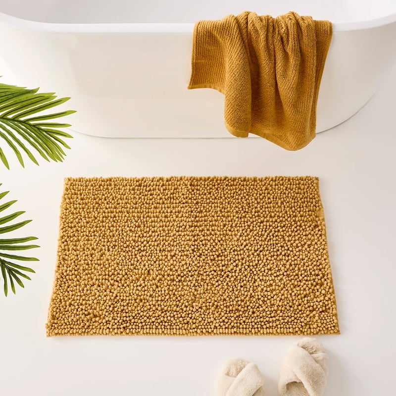 Microplush Mustard Bobble Bath Mat