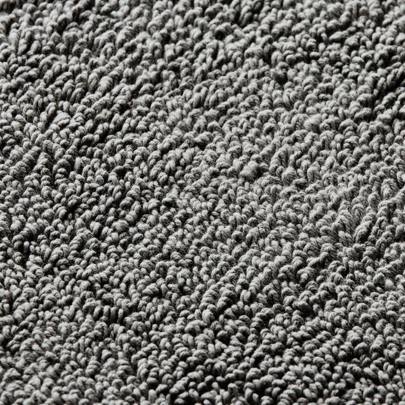 Nicola Coal Combed Cotton Circle Bath Mat