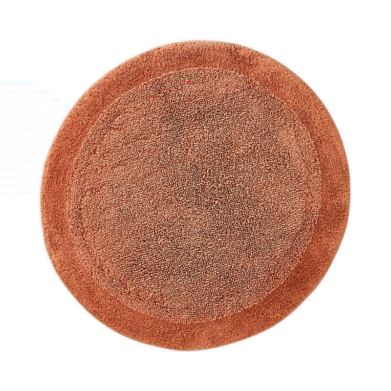 Nicola Earth Combed Cotton Circle Bath Mat