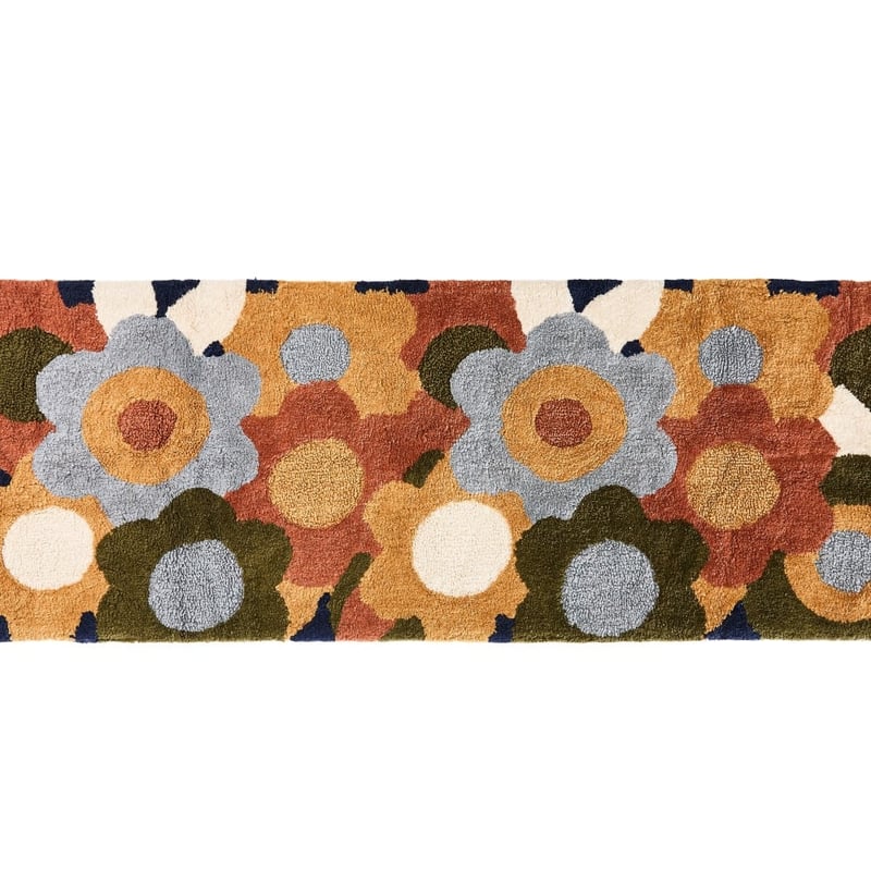 Jasmine Floral Natural Multi Bath Runner