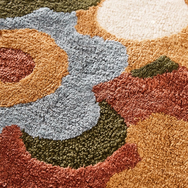 Jasmine Floral Natural Multi Bath Runner