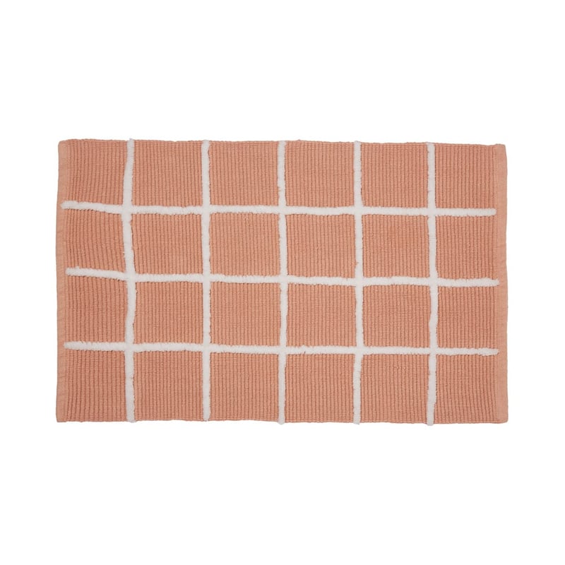 Nelson Check Earth Bath Mat