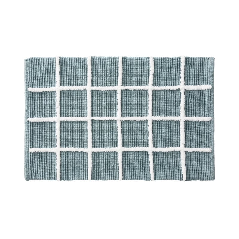 Nelson Check French Blue Bath Mat